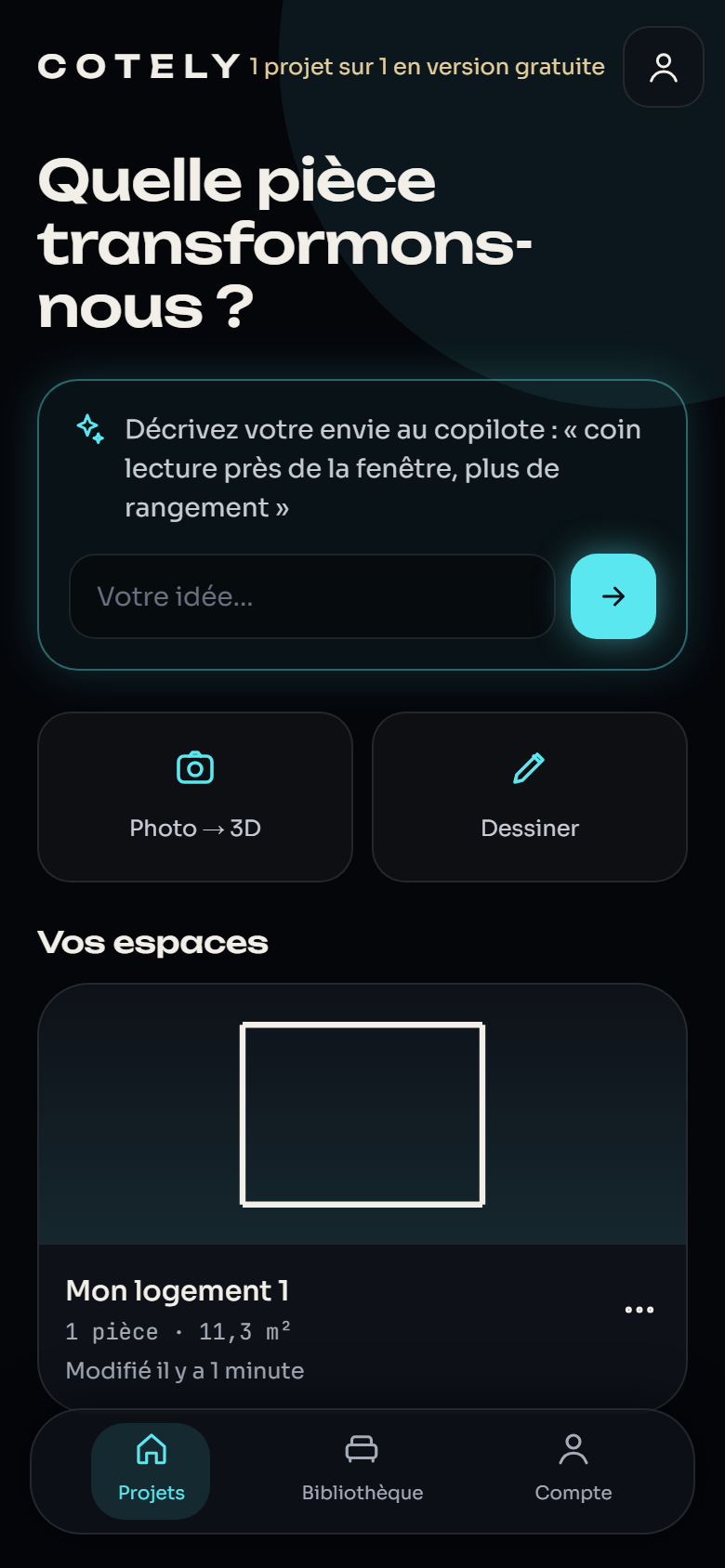 Cotely — écran 5