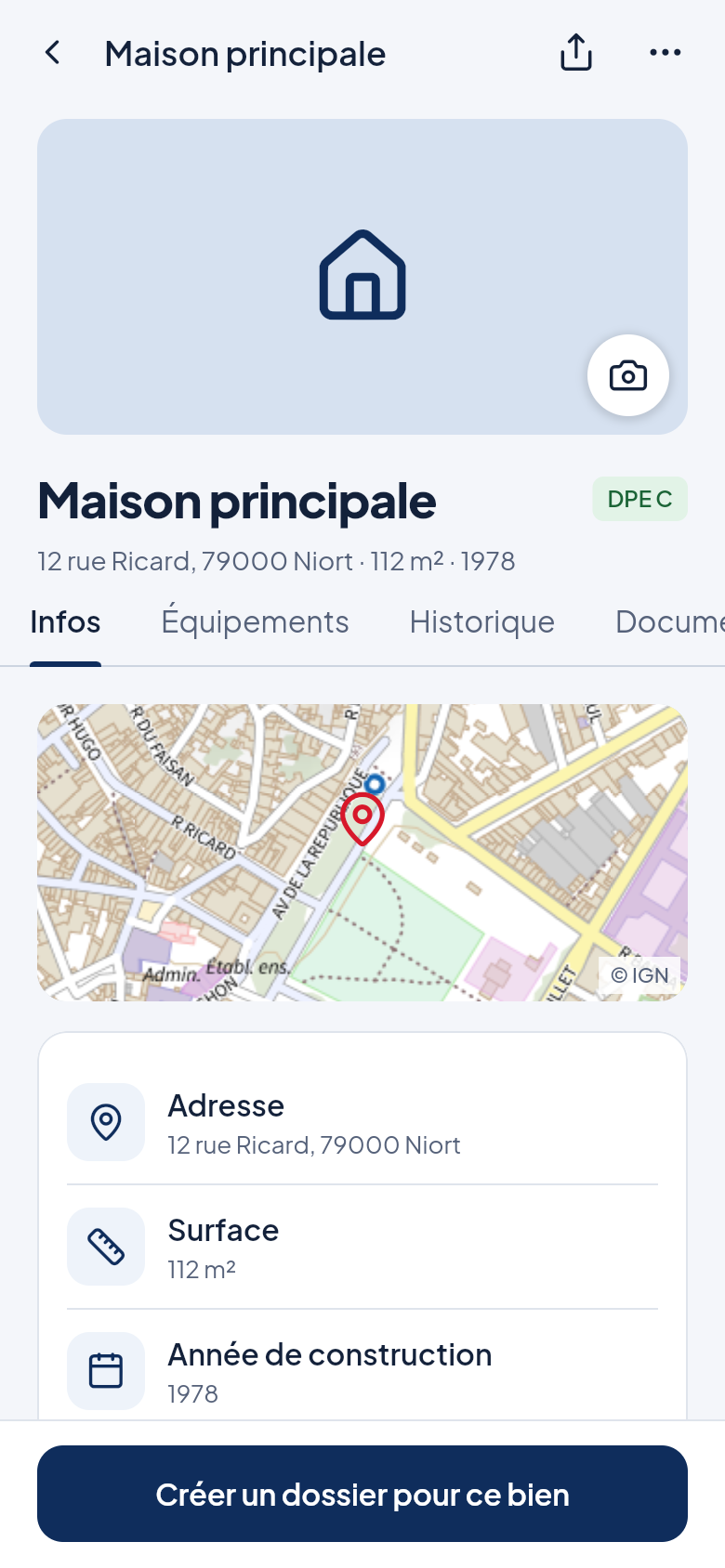 Carnet Maison, écran 2