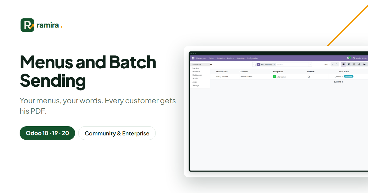 Menus and Batch Sending