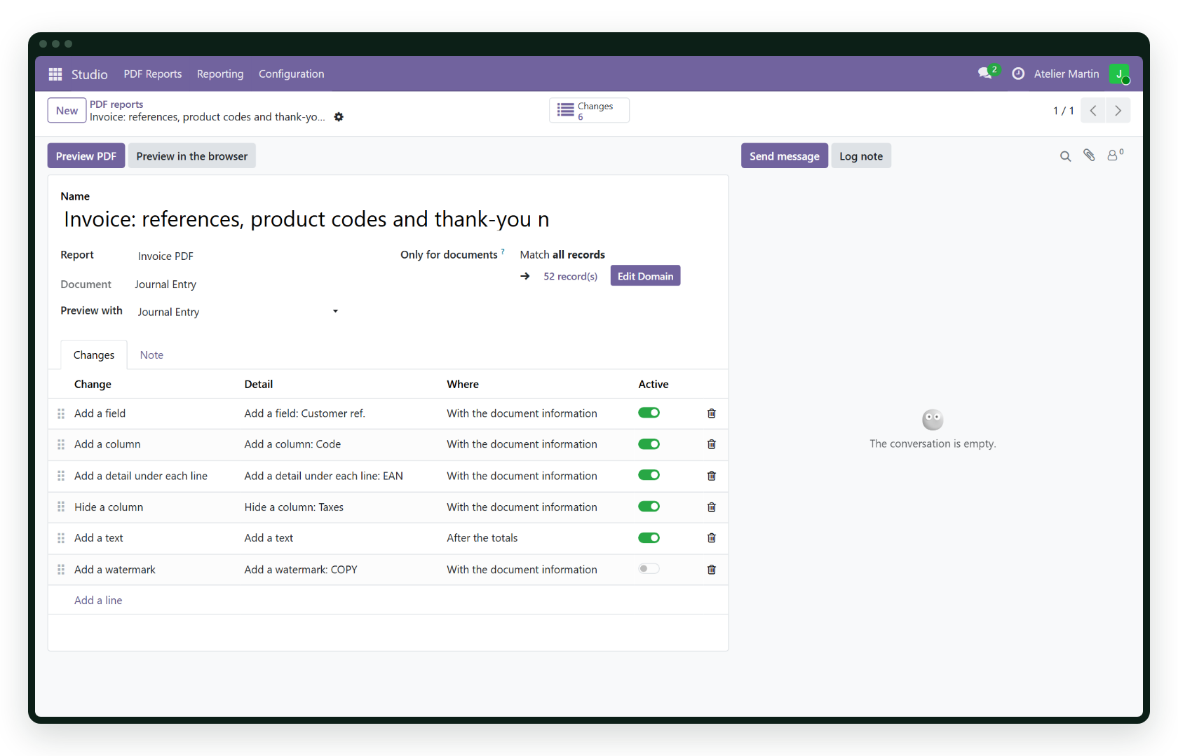 Ramira Studio dans Odoo